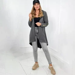 Kesi Zip Back hupparitakki tummanharmaa