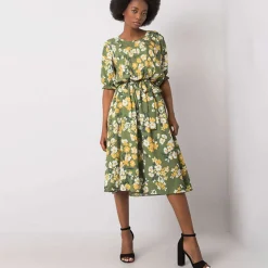 Lakerta Harleigh mekko oliivi/kukkakuvio