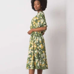 Lakerta Harleigh mekko oliivi/kukkakuvio