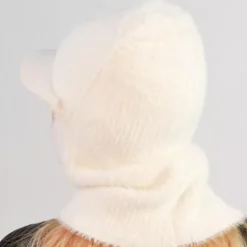 Lipallinen balaclava pipo valkoinen