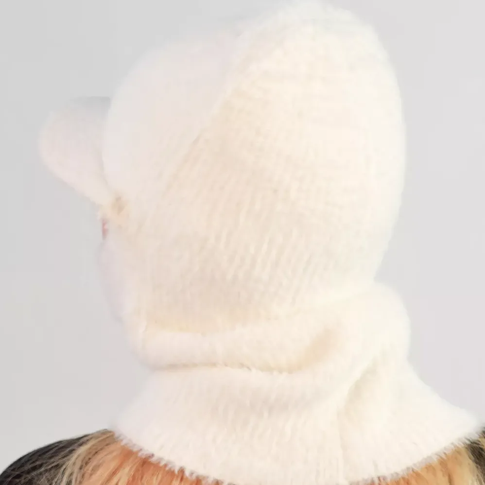 Lipallinen balaclava pipo valkoinen