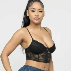 Love J Varya Corset bralette musta