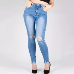 Miss Bon skinny stretchfarkut sininen