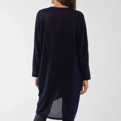 Mizumi Malinka Lurex solmutunika navy