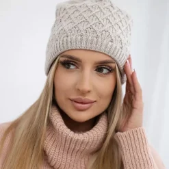 Neulepipo fleecevuorella beige