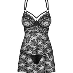Obsessive Babette babydoll ja stringit musta