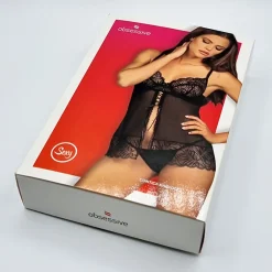 Obsessive Contica babydoll ja stringit musta