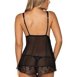 Obsessive Firella babydoll ja stringit musta