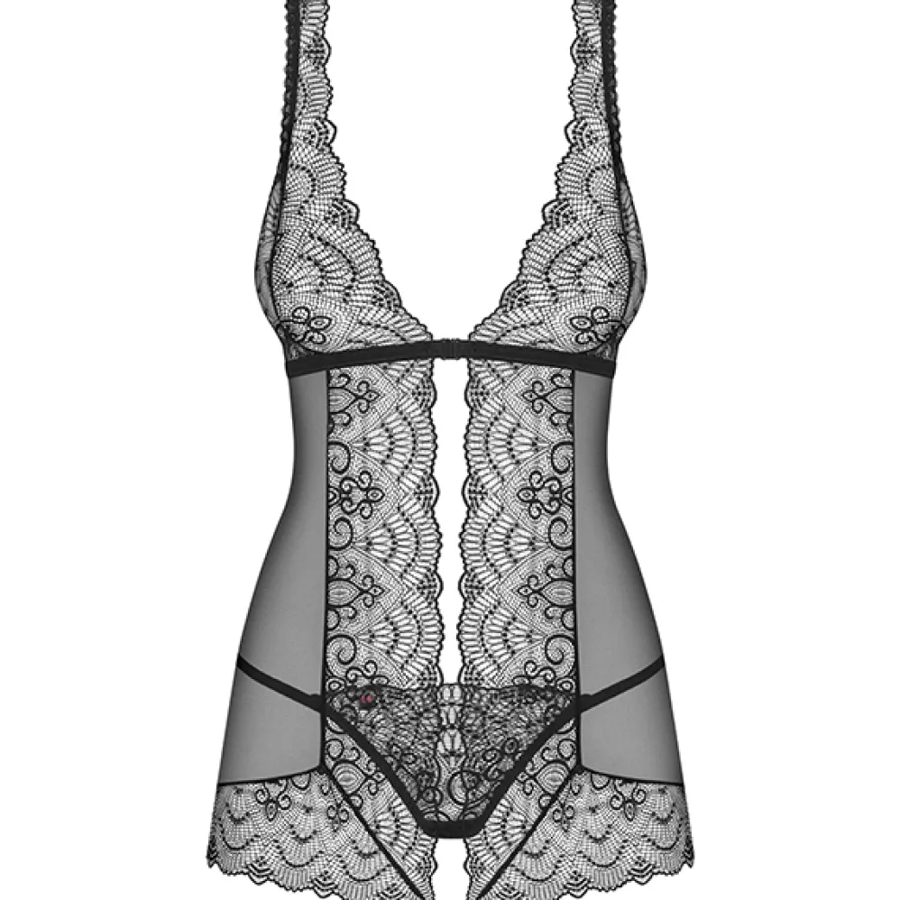 Obsessive Firella babydoll ja stringit musta