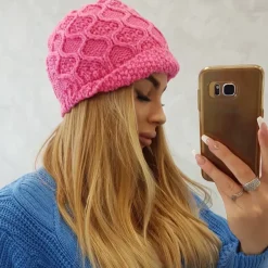 Oliwier Bis fleecevuorattu pipo pinkki