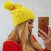 Oliwier Milano fleecevuorattu pipo keltainen