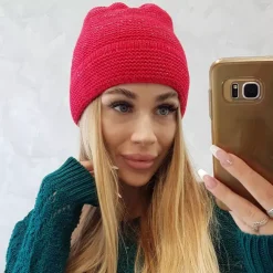 Oliwier Mohair neulepipo punainen