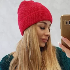 Oliwier Mohair neulepipo punainen