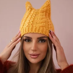 Oliwier Rabbid fleecevuorattu pipo mustard