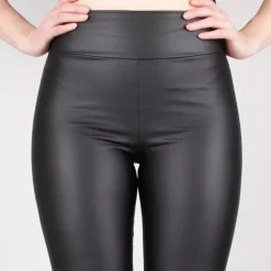Oraije Paris Thermo leatherlook leggingsit musta
