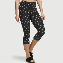 Paisleykuvioiset caprileggingsit musta