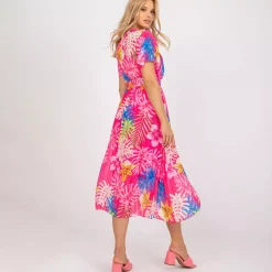 Pammy Coral kuvioitu mekko pinkki