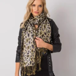Pashminahuivi leopardikuvio musta/keltainen