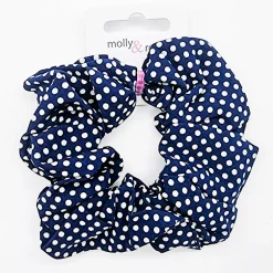 Polkakuvioinen hiusdonitsi 12 cm navy