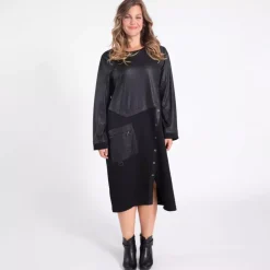 Pomme Rouge Leatherlook mekko musta