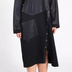 Pomme Rouge Leatherlook mekko musta