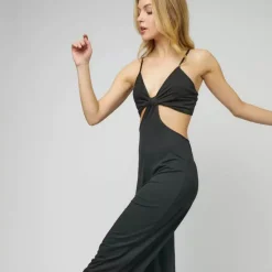 Popular 21 Peekaboo jumpsuit musta