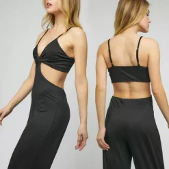 Popular 21 Peekaboo jumpsuit musta