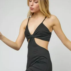 Popular 21 Peekaboo jumpsuit musta