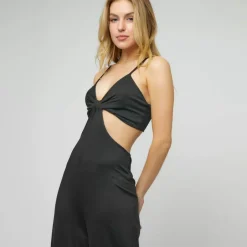 Popular 21 Peekaboo jumpsuit musta