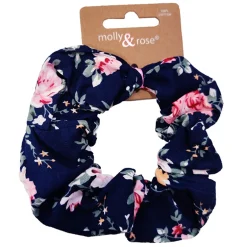 Puuvilladonitsi 8 cm navy/kukkakuvio