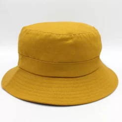Puuvillainen kalastajanhattu mustard