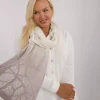 Puuvillainen pitkä huivi l.valkoinen