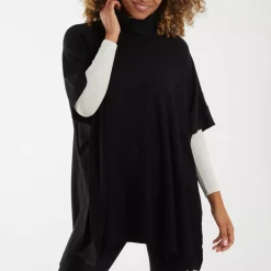 Qed LDN Cass neuleponcho musta