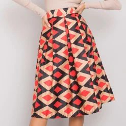 Rosa Rossa Alcantara hame beige-punainen