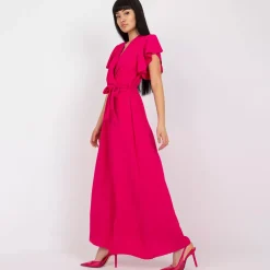 Rosa Rossa Trixie maksimekko vyöllä fuksia