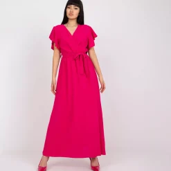 Rosa Rossa Trixie maksimekko vyöllä fuksia