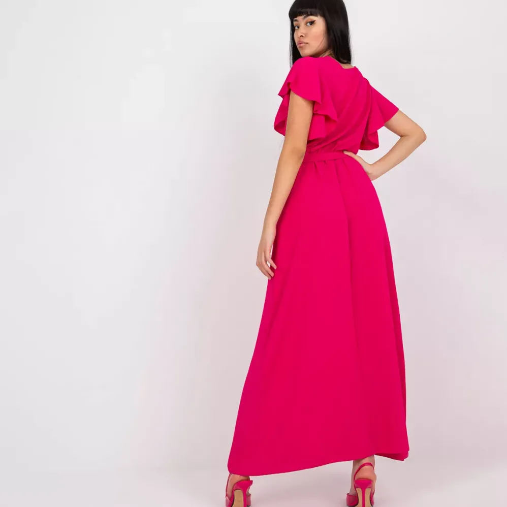 Rosa Rossa Trixie maksimekko vyöllä fuksia