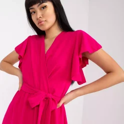 Rosa Rossa Trixie maksimekko vyöllä fuksia