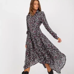 Rue Paris Cheyenne kuvioitu paitamekko musta