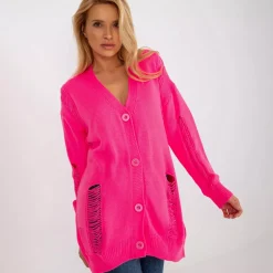 Rue Paris Cornelia neuletakki neonpinkki