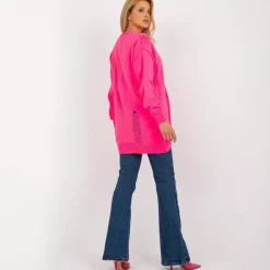 Rue Paris Cornelia neuletakki neonpinkki