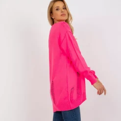 Rue Paris Cornelia neuletakki neonpinkki
