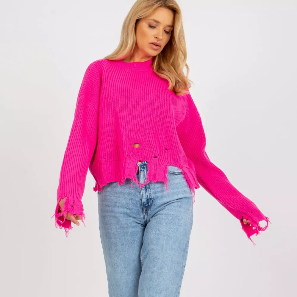 Rue Paris Gitta neulepaita neonpinkki