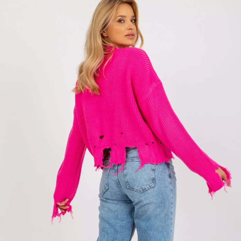 Rue Paris Gitta neulepaita neonpinkki