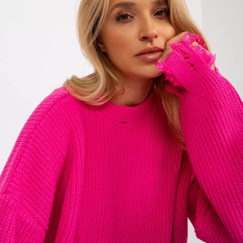 Rue Paris Gitta neulepaita neonpinkki