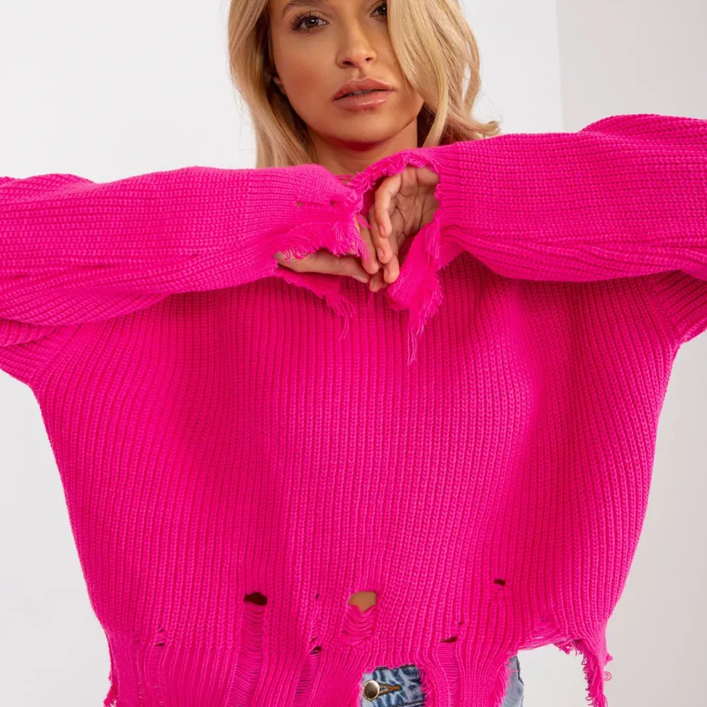 Rue Paris Gitta neulepaita neonpinkki