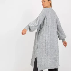 Rue Paris Maren taskullinen neuletakki v.harmaa