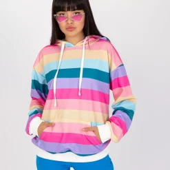 Rue Paris Rainbow huppari raidallinen