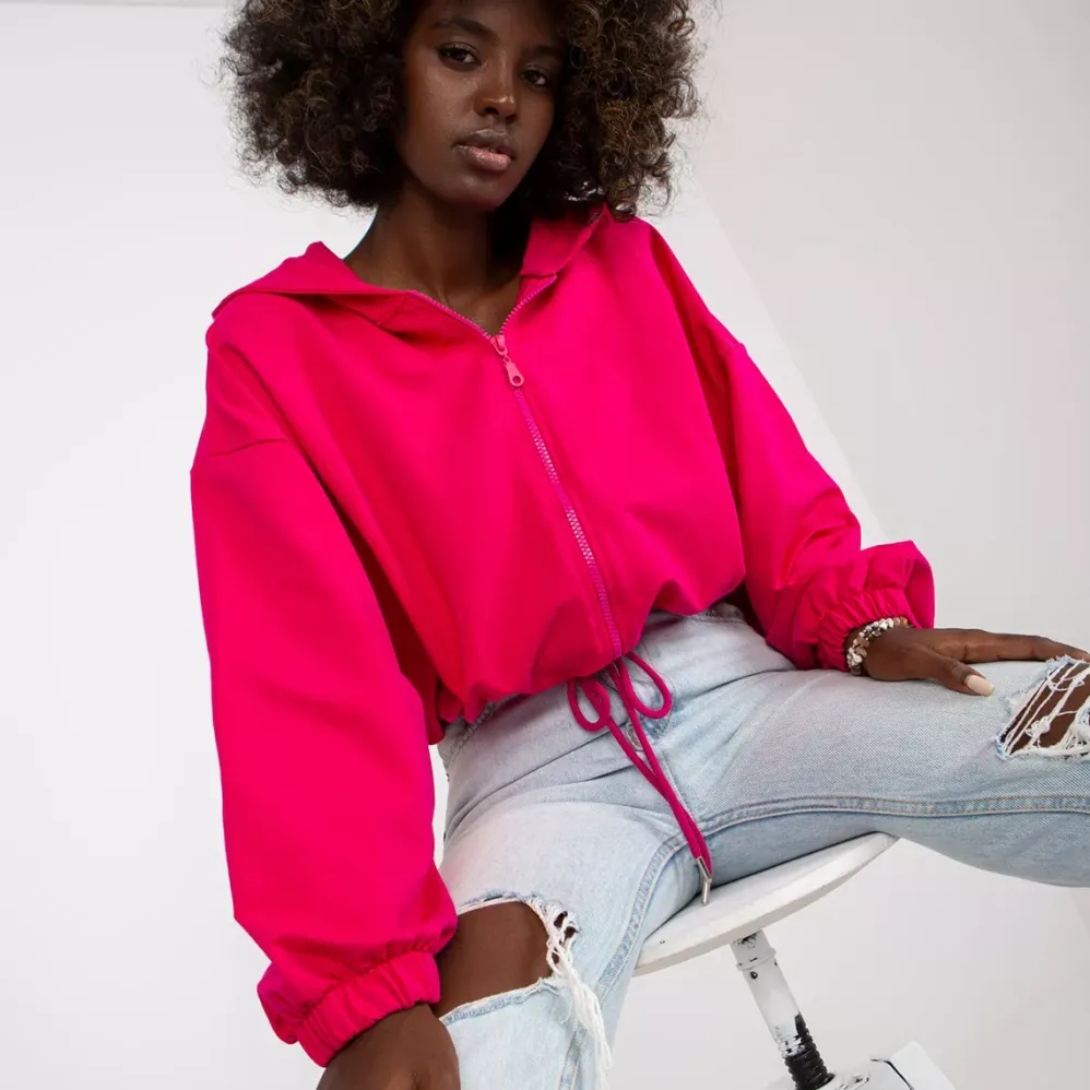 Rue Paris Rubie Crop huppari fuksia