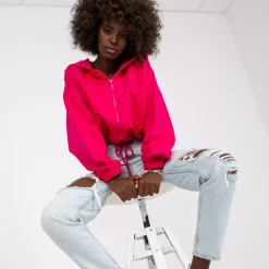 Rue Paris Rubie Crop huppari fuksia